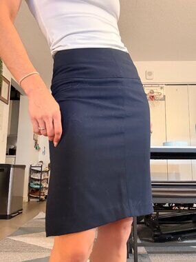 Navy Blue Pencil Skirt